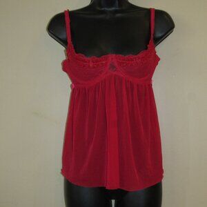 Vtg Y2K Victoria's Secret Sexy Little Things Sheer Mesh Lace Ruffle Babydoll 34C